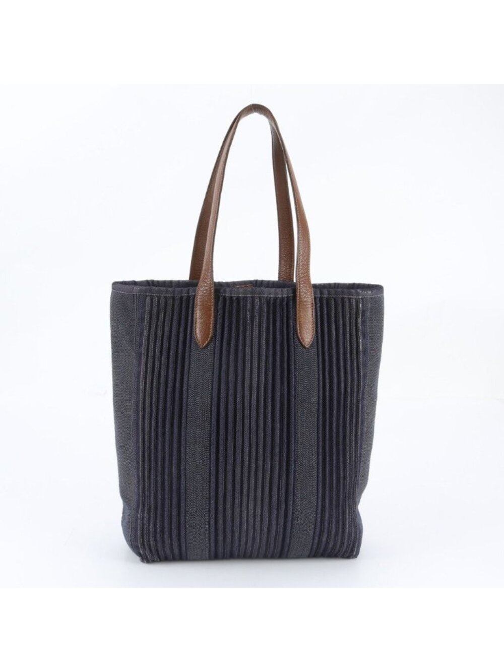 Hermes Calicut Denim Leather Tote Bag Shoulder